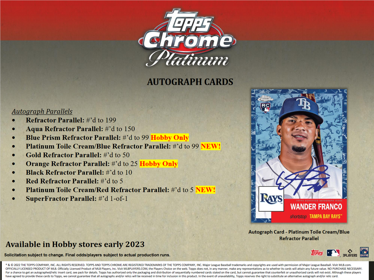 2022 Topps Chrome Platinum Anniversary Baseball Hobby 12 Box Case