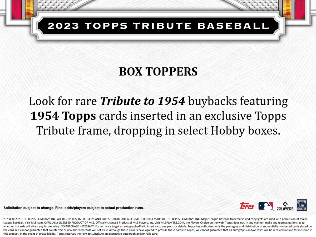 2023 Topps Tribute Baseball Hobby Box