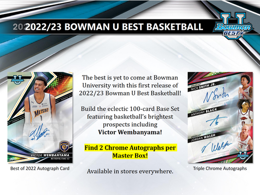 2022-23 Bowman University's Best Basketball Hobby 8 Box Case