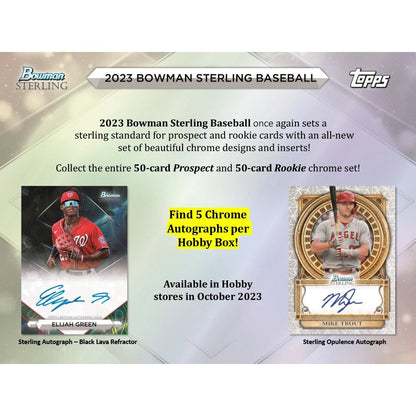 2023 Bowman Sterling Baseball Hobby 12 Box Case