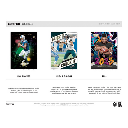 2023 Panini Certified Football Hobby 16 Box Case
