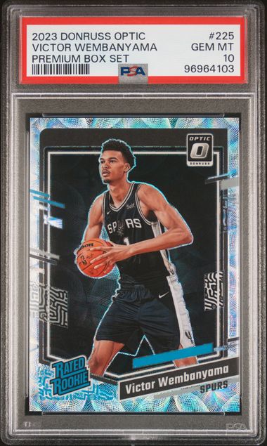 Victor Wembanyama 2023-24 Donruss Optic Premium Box Set #'d 181/249 PSA 10 RC