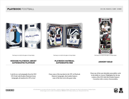 2022 Panini Playbook Football Hobby 16 Box Case