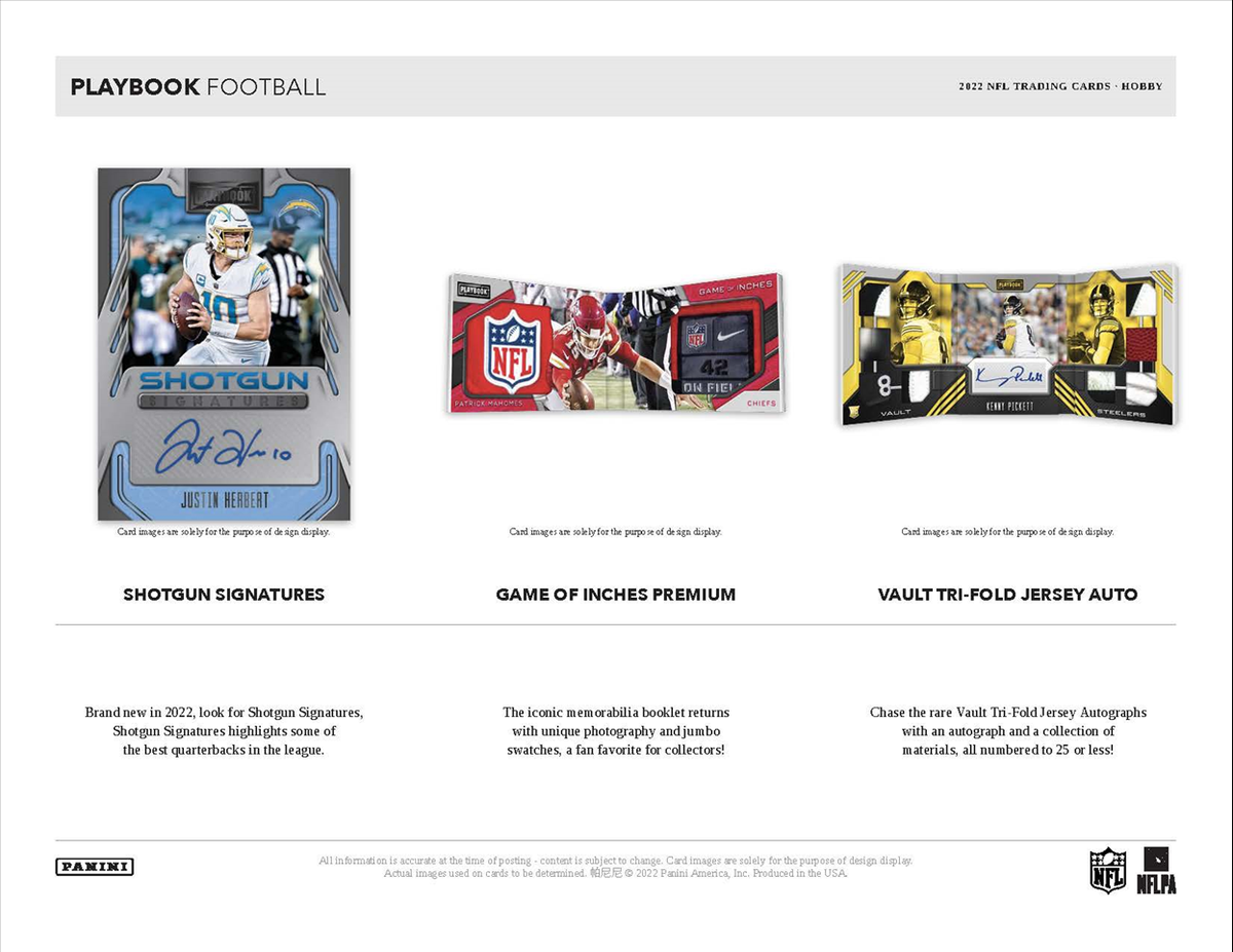 2022 Panini Playbook Football Hobby Box