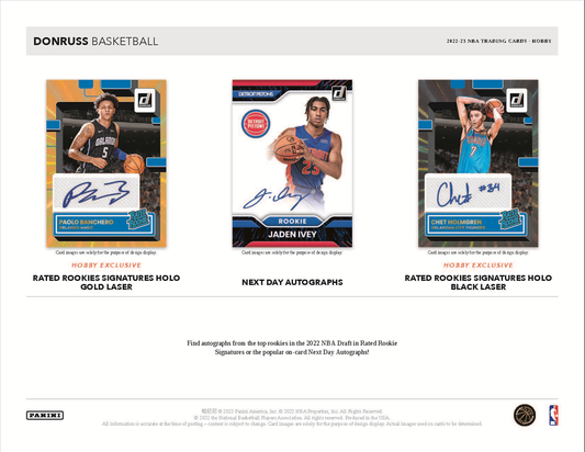 2022-23 Panini Donruss Basketball Hobby 10 Box Case