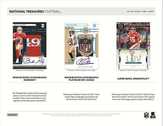 2022 Panini National Treasures Football Hobby Box