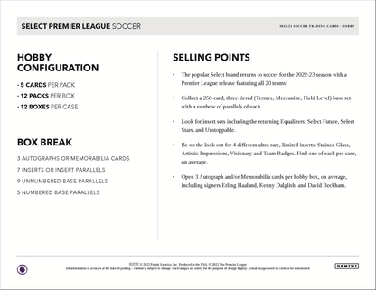 2022-23 Panini Select Premier League Soccer Hobby Box