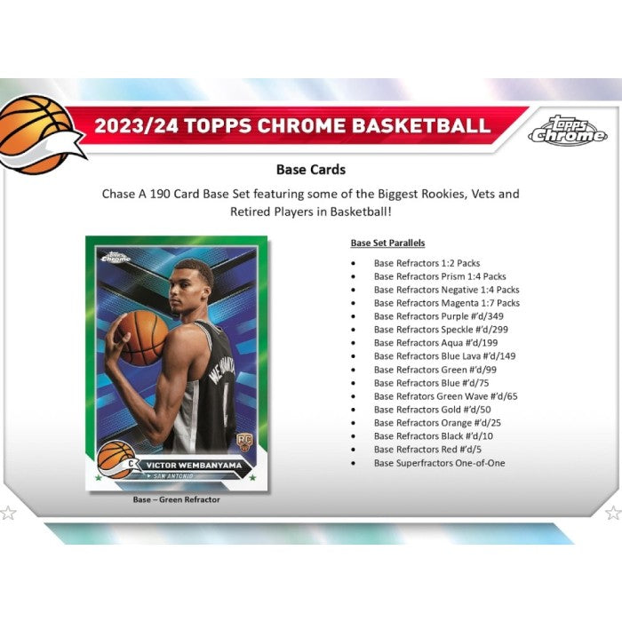 2023-24 Topps Chrome Basketball Blaster 40 Box Case