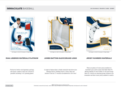 2023 Panini Immaculate Baseball Hobby 8 Box Case