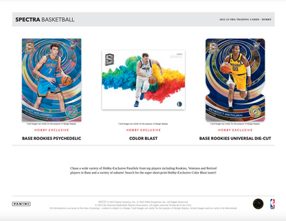 2022/23 Panini Spectra Basketball Hobby 8 Box Case