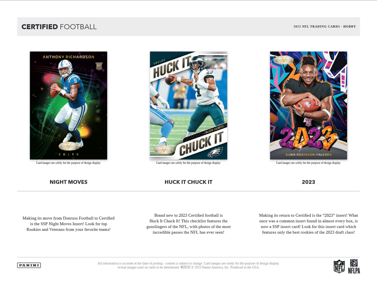 2023 Panini Certified Football Hobby Box