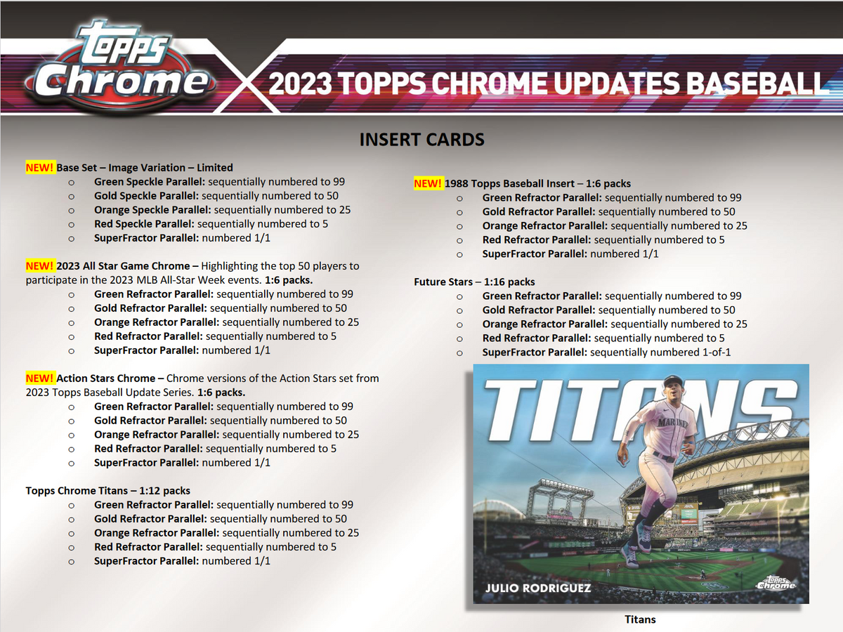 2023 Topps Chrome Update Series Baseball Hobby 6 Box Case
