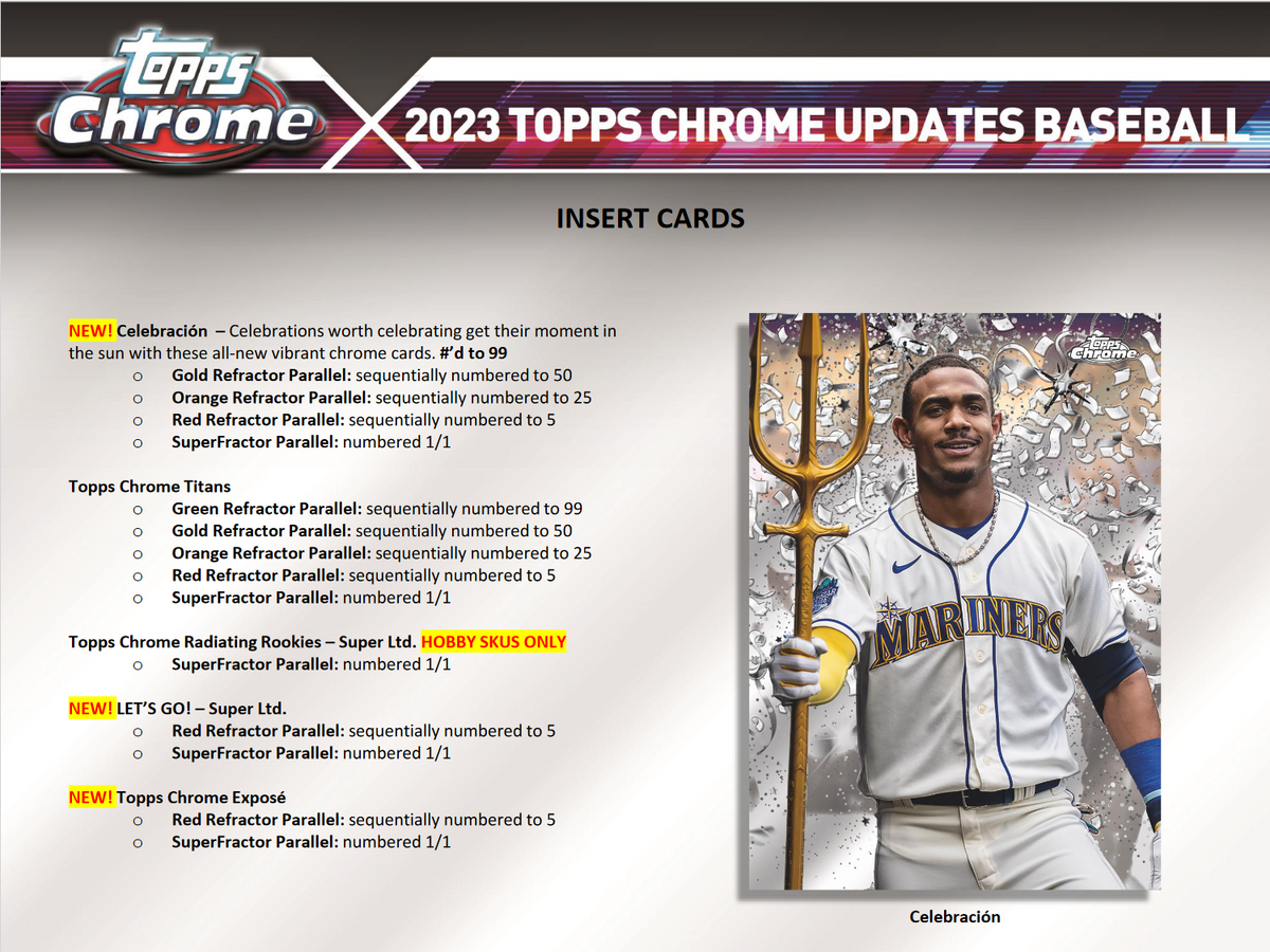 2023 Topps Chrome Update Series Baseball Jumbo 8 Box Case