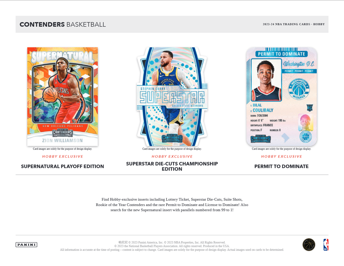 2023-24 Panini Contenders Basketball Hobby 12 Box Case