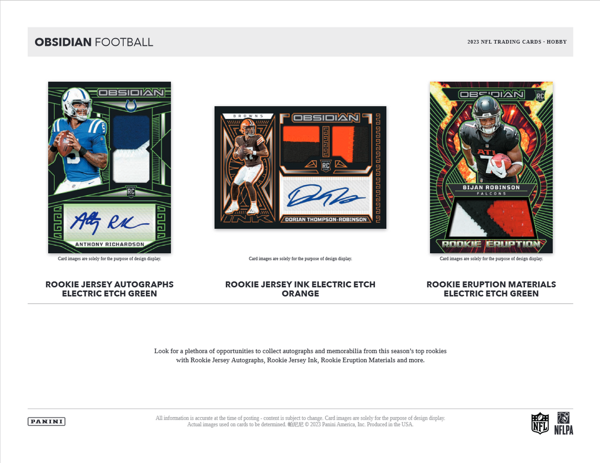 2023 Panini Obsidian Football Hobby 12 Box Case