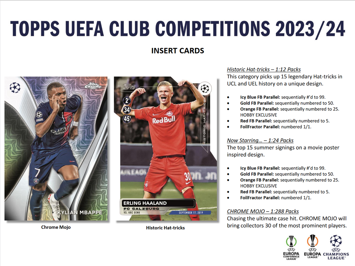 2023-24 Topps UEFA Club Competitions Soccer Hobby 12 Box Case