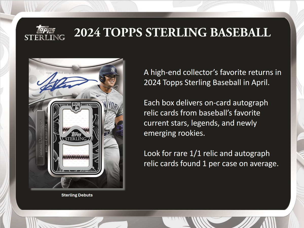2024 Topps Sterling Baseball Hobby 4 Box Case