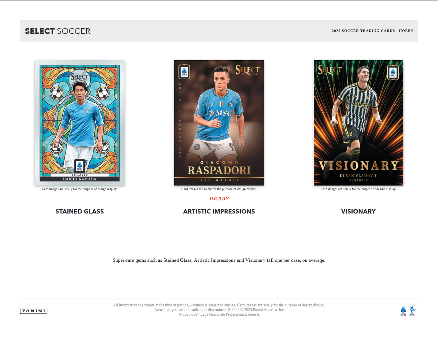 2023-24 Panini Select Serie A Soccer Hobby 12 Box Case