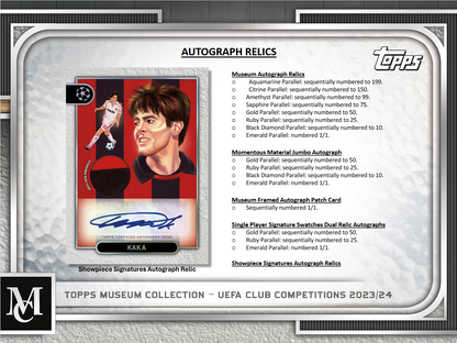 2023-24 Topps UEFA Club Competitions Museum Collection Soccer Hobby 12 Box Case