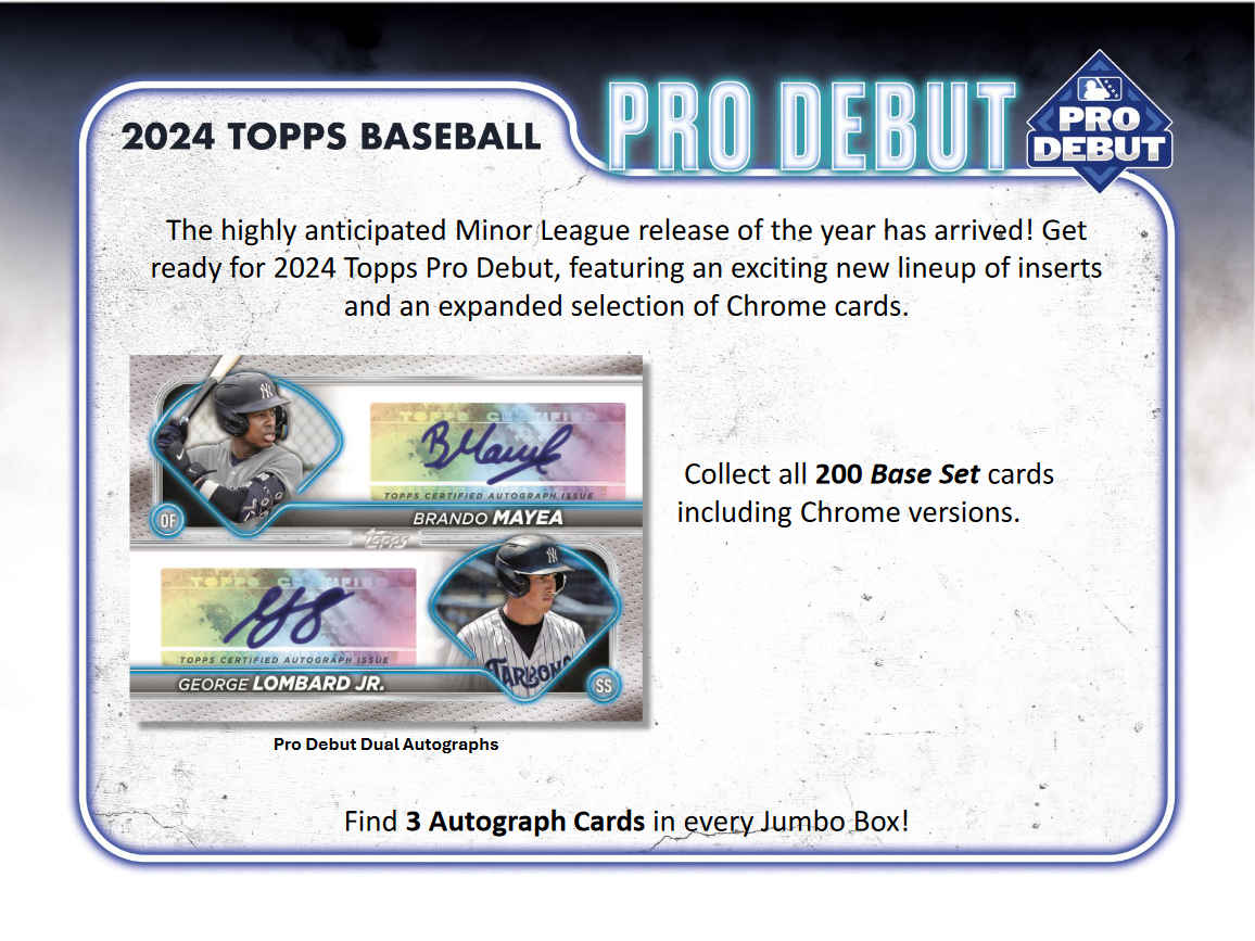 2024 Topps Pro Debut Baseball Hobby 12 Box Case