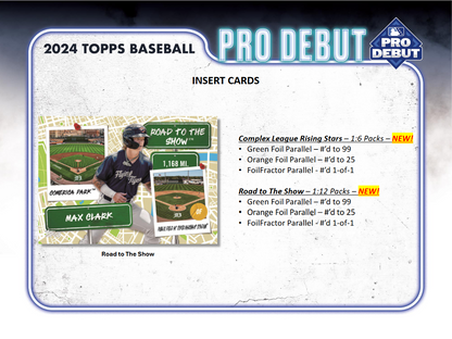 2024 Topps Pro Debut Baseball Jumbo 8 Box Case