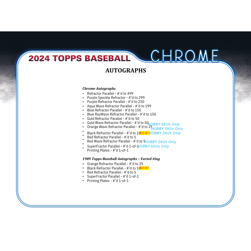 2024 Topps Chrome Baseball Jumbo 8 Box Case