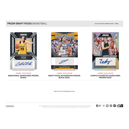 2024/25 Panini Prizm Draft Picks Collegiate Basketball Hobby 16 Box Case